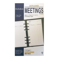 Debden Dayplanner Refill Meetings 172mm x 96mm 6-Ring Debden Dayplanner Refill Meetings 172mm x 96mm 6-Ring
